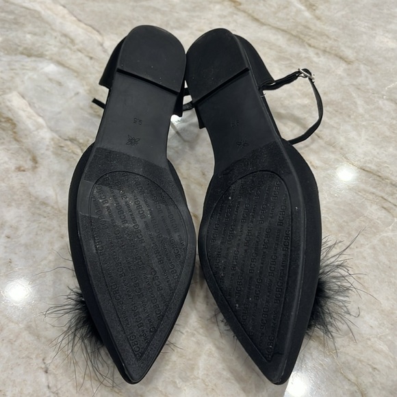 BCBGeneration Kassia Pom Pom Ankle Strap Ballet Flats‎ | Black | Size 9.5 - Picture 5 of 8